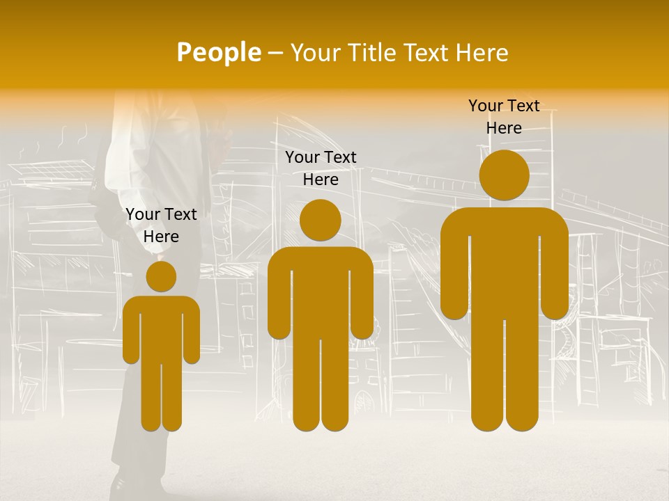 City Pencil Sketch PowerPoint Template