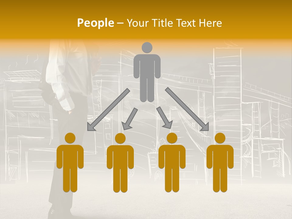 City Pencil Sketch PowerPoint Template