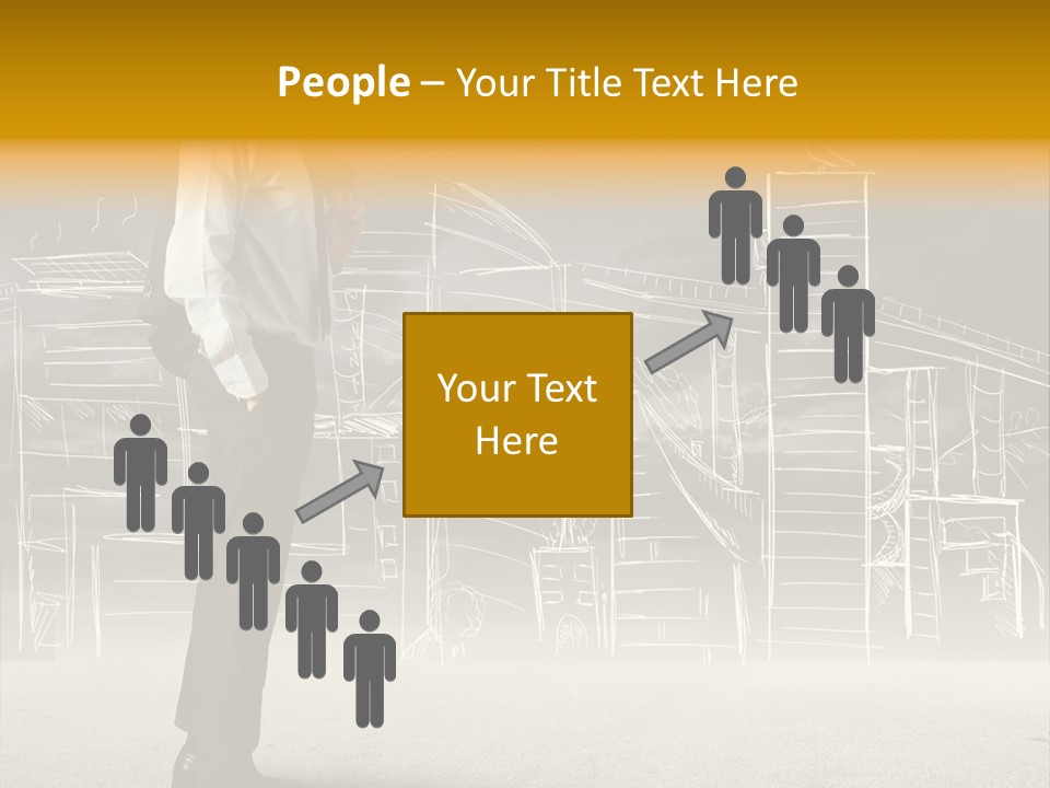 City Pencil Sketch PowerPoint Template