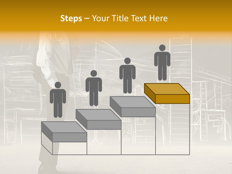 City Pencil Sketch PowerPoint Template