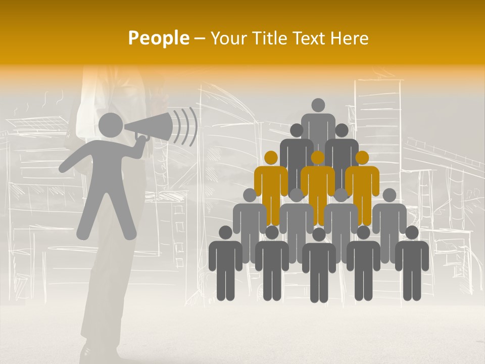 City Pencil Sketch PowerPoint Template