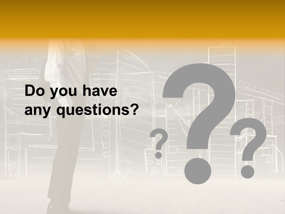 City Pencil Sketch PowerPoint Template