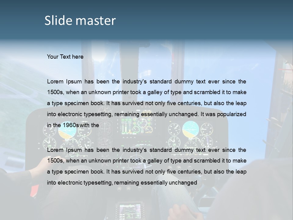 Business Flight Center PowerPoint Template