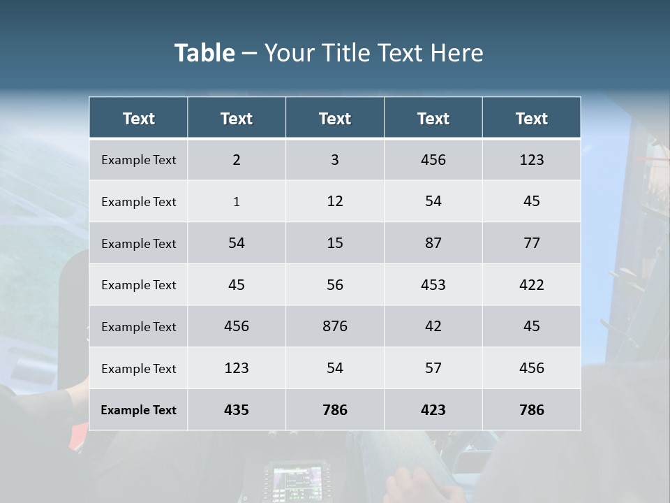 Business Flight Center PowerPoint Template