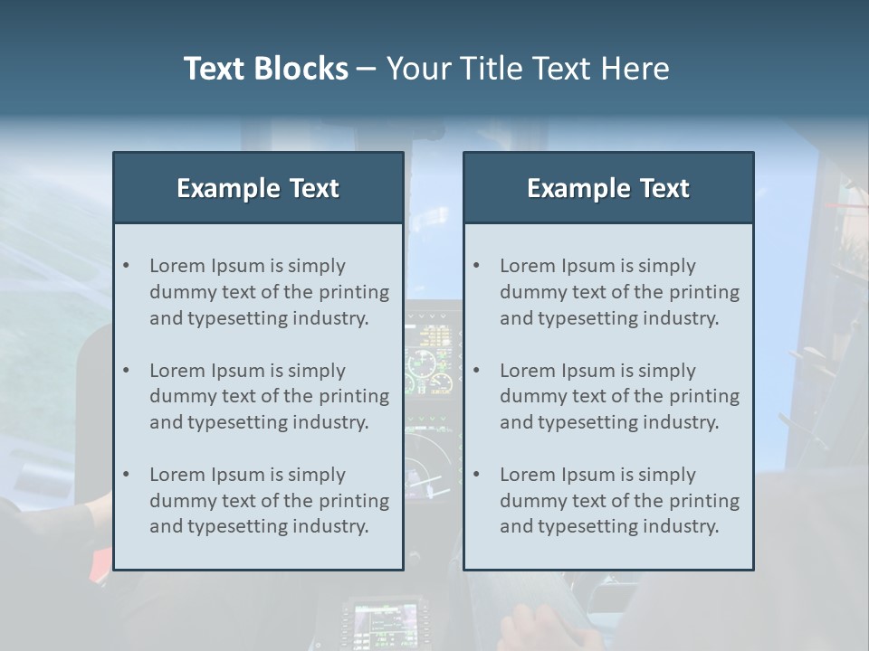 Business Flight Center PowerPoint Template