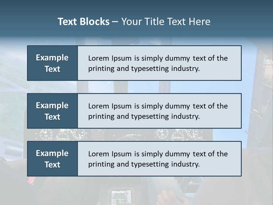 Business Flight Center PowerPoint Template