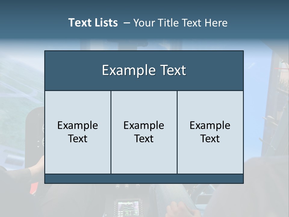 Business Flight Center PowerPoint Template