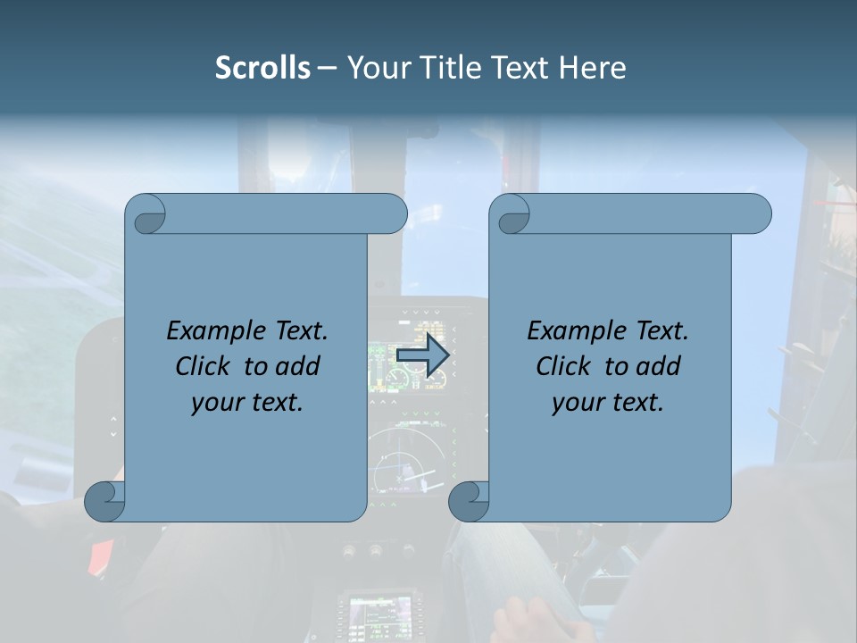 Business Flight Center PowerPoint Template