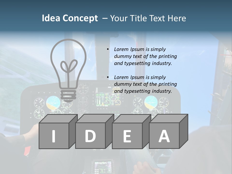 Business Flight Center PowerPoint Template