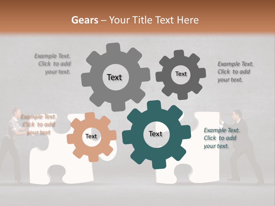 Teamwork Assemble White PowerPoint Template