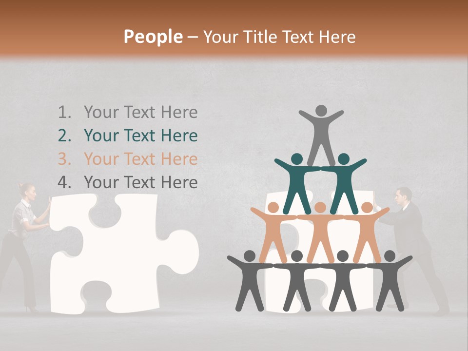 Teamwork Assemble White PowerPoint Template