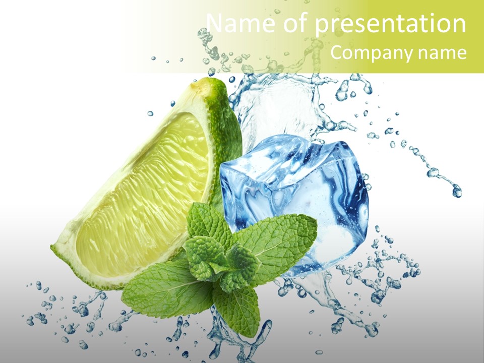 Leaf Refreshment Fruit PowerPoint Template