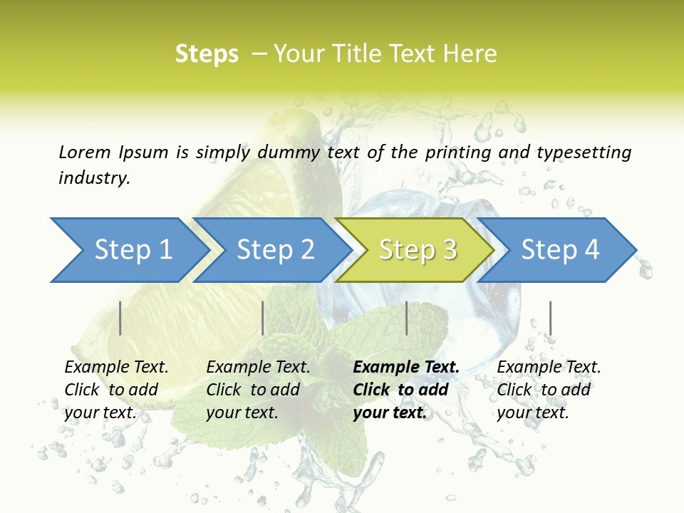 Leaf Refreshment Fruit PowerPoint Template