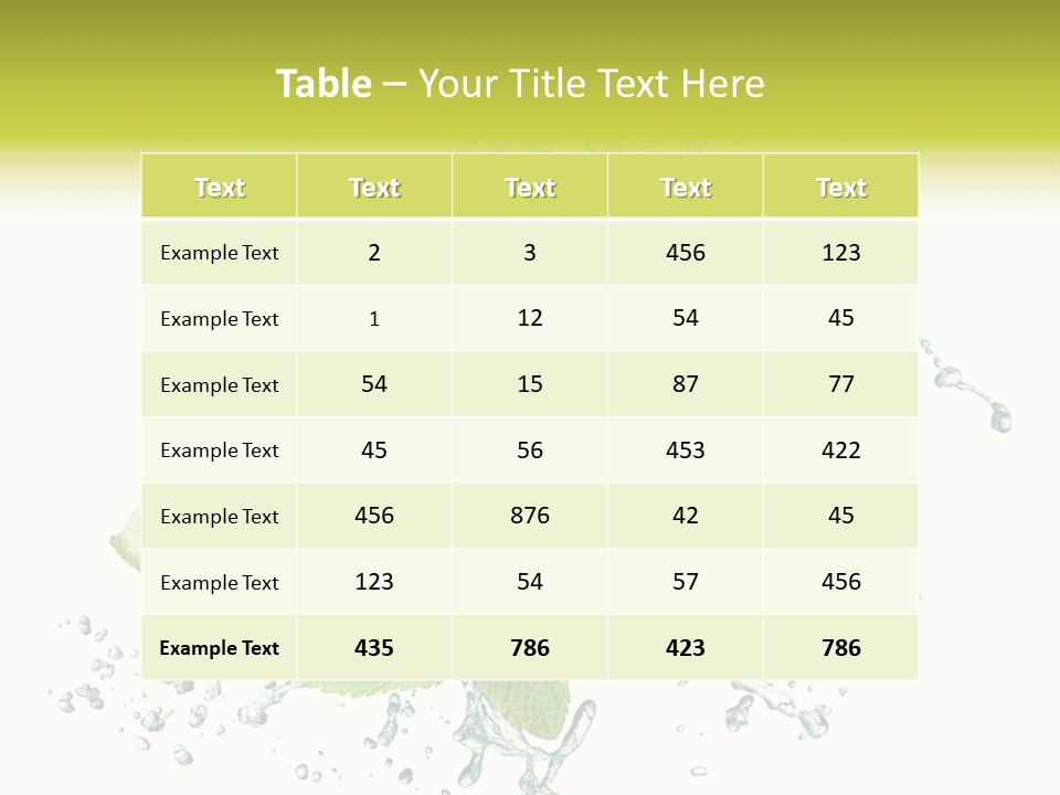 Leaf Refreshment Fruit PowerPoint Template
