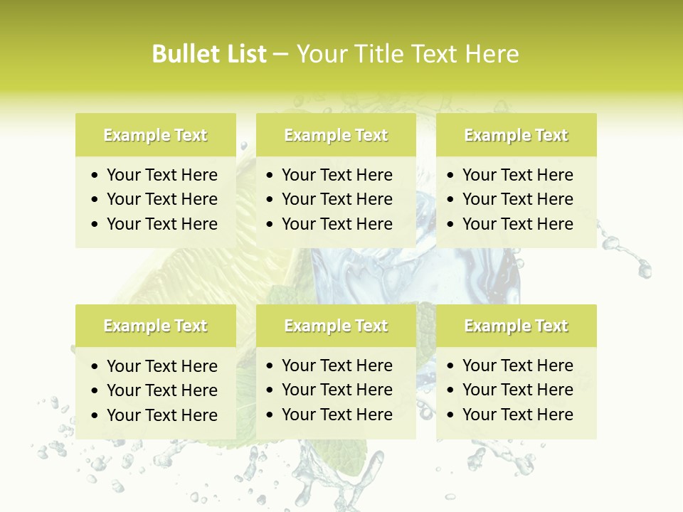 Leaf Refreshment Fruit PowerPoint Template