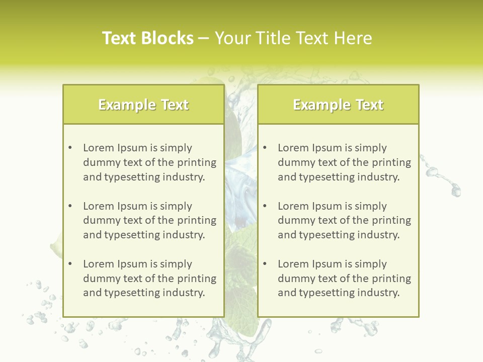Leaf Refreshment Fruit PowerPoint Template