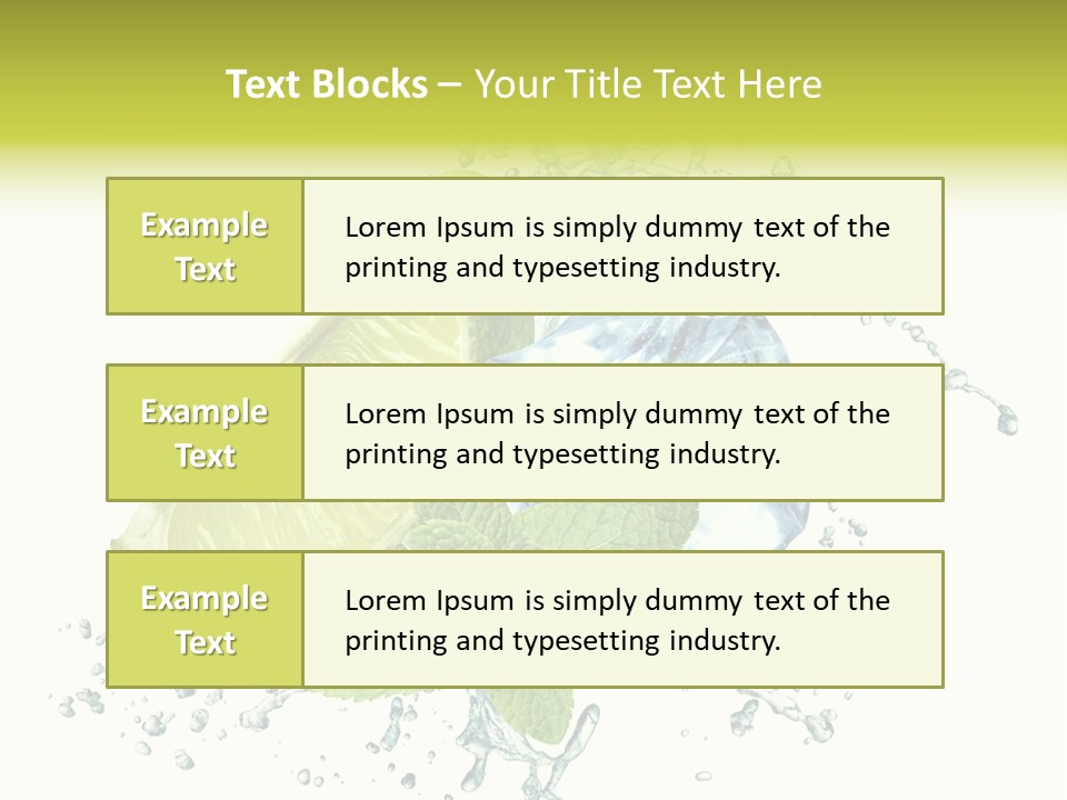 Leaf Refreshment Fruit PowerPoint Template