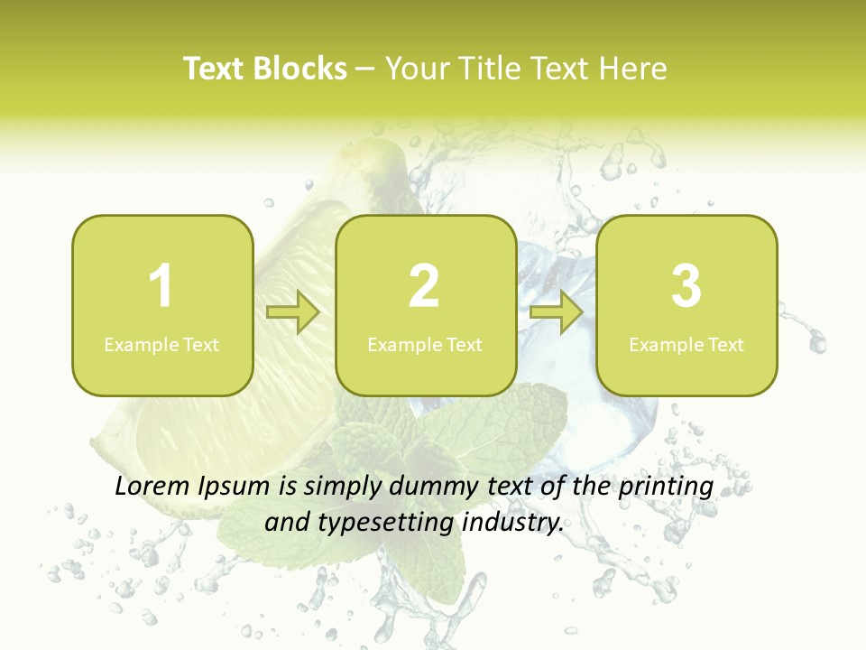 Leaf Refreshment Fruit PowerPoint Template
