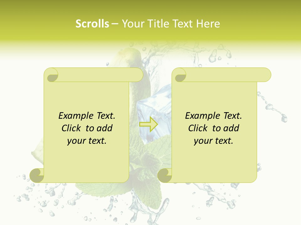 Leaf Refreshment Fruit PowerPoint Template