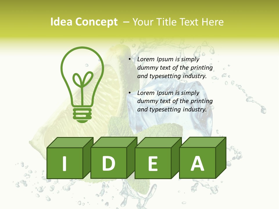 Leaf Refreshment Fruit PowerPoint Template