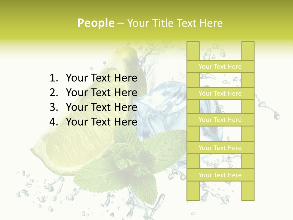 Leaf Refreshment Fruit PowerPoint Template
