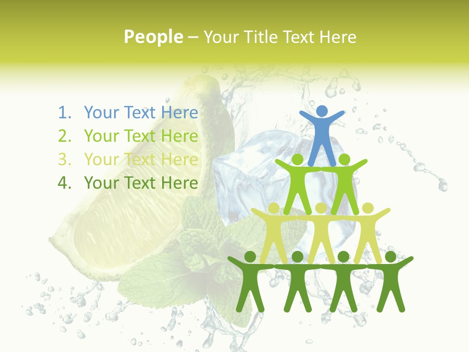 Leaf Refreshment Fruit PowerPoint Template