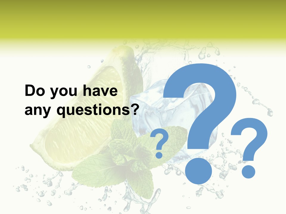 Leaf Refreshment Fruit PowerPoint Template