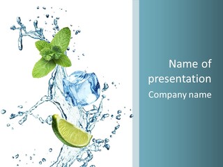 White Herb Cocktail PowerPoint Template