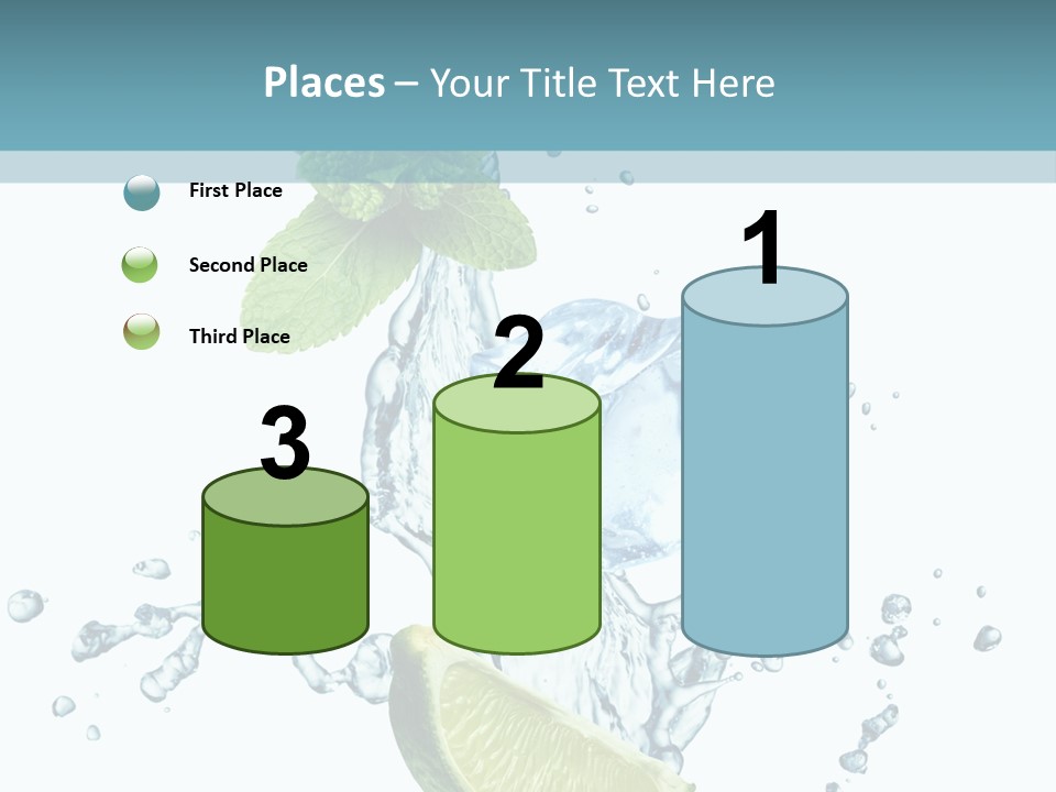 White Herb Cocktail PowerPoint Template