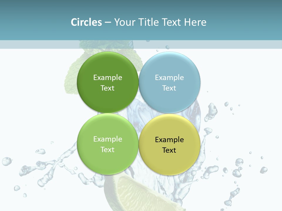 White Herb Cocktail PowerPoint Template