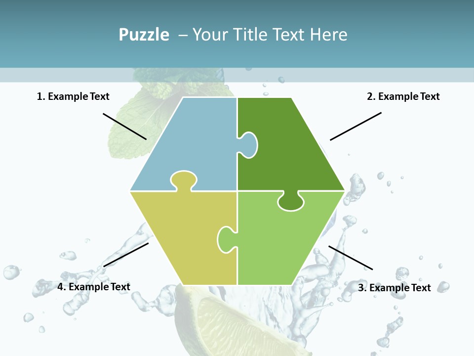 White Herb Cocktail PowerPoint Template