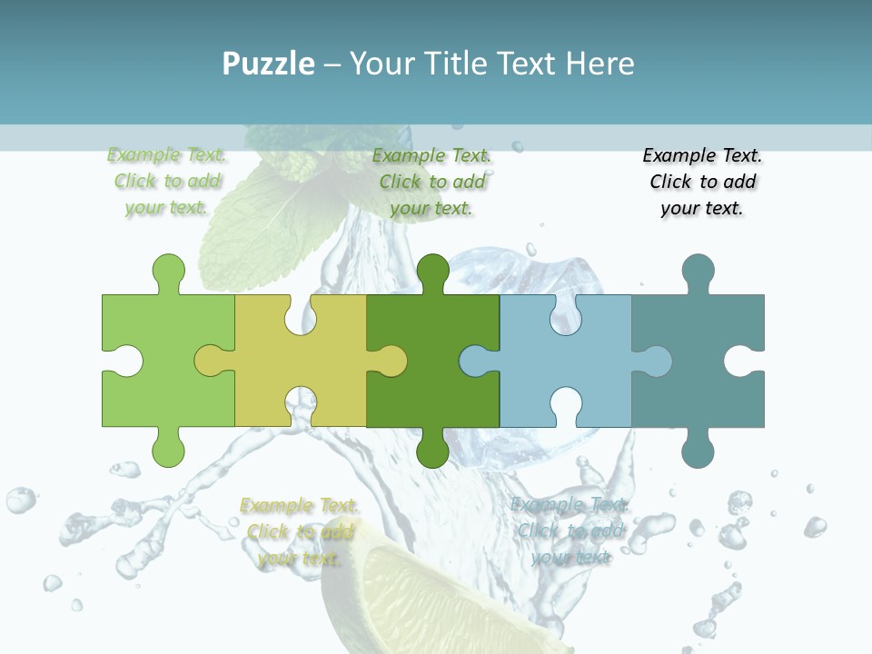 White Herb Cocktail PowerPoint Template