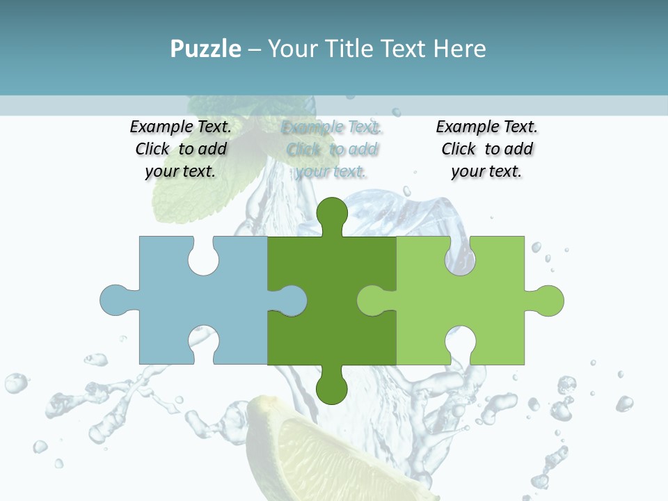 White Herb Cocktail PowerPoint Template