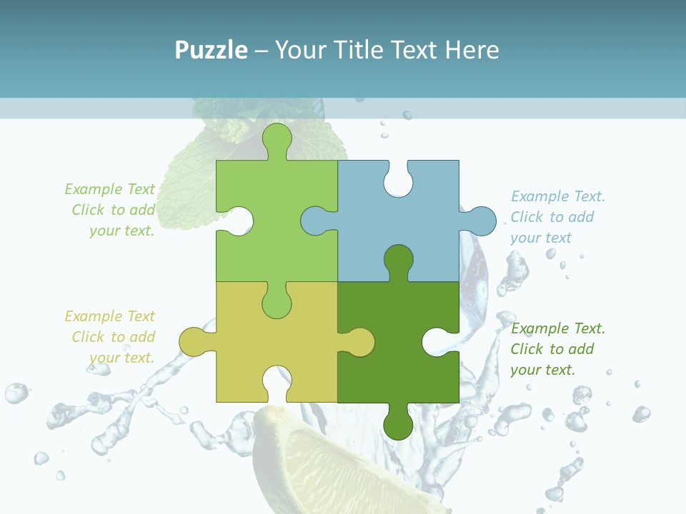 White Herb Cocktail PowerPoint Template