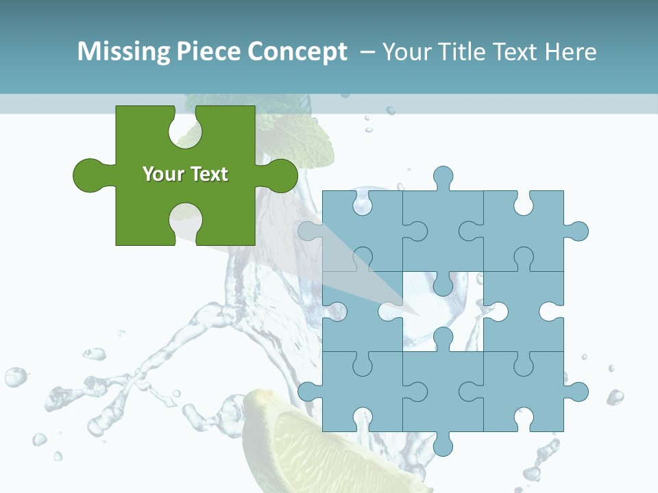 White Herb Cocktail PowerPoint Template