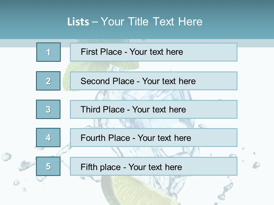 White Herb Cocktail PowerPoint Template