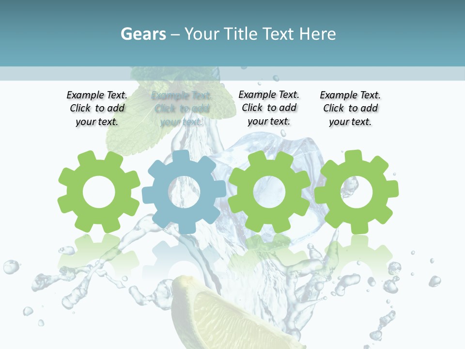 White Herb Cocktail PowerPoint Template