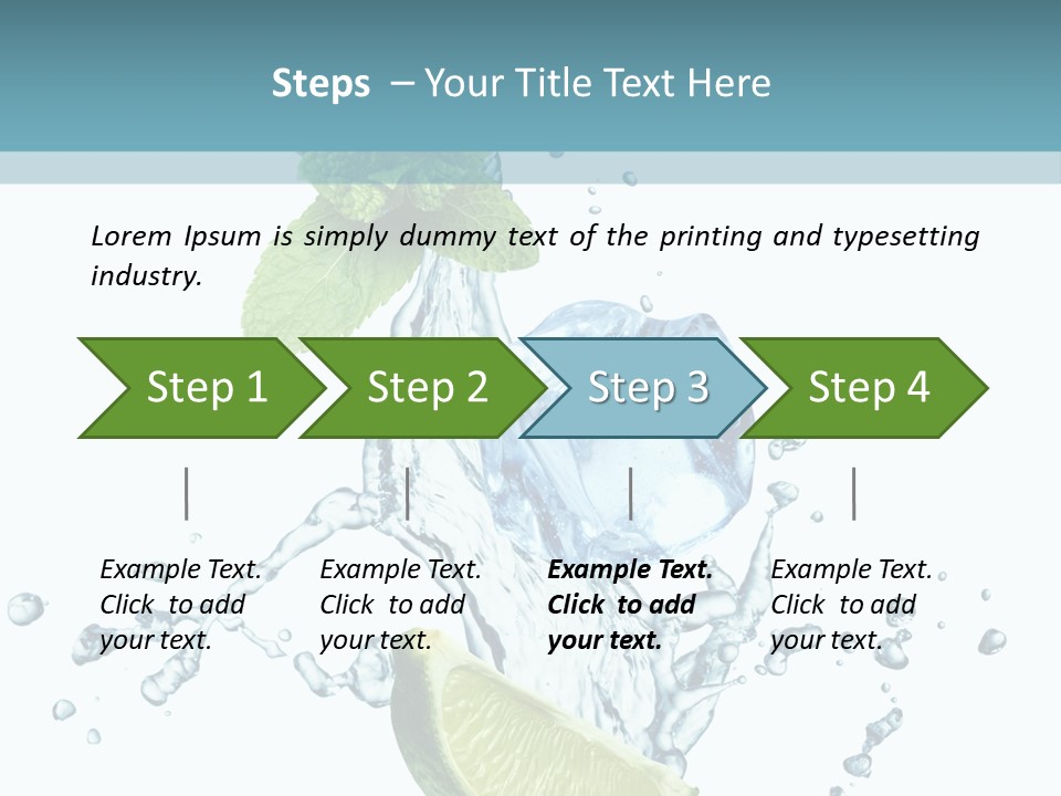White Herb Cocktail PowerPoint Template