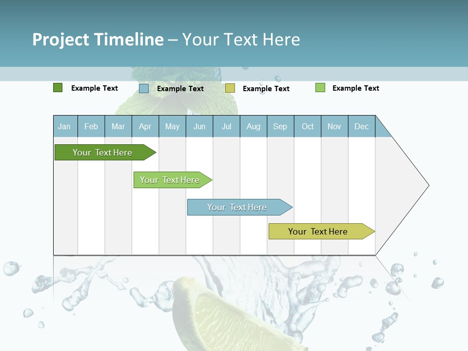 White Herb Cocktail PowerPoint Template