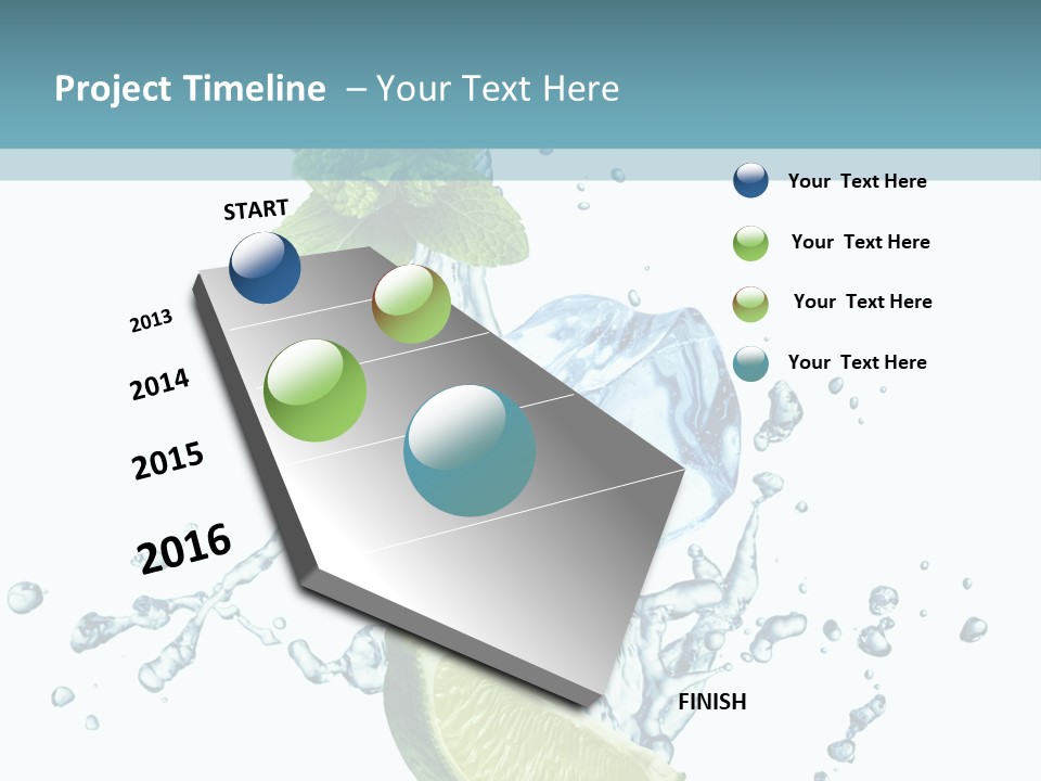 White Herb Cocktail PowerPoint Template