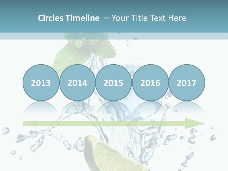 White Herb Cocktail PowerPoint Template