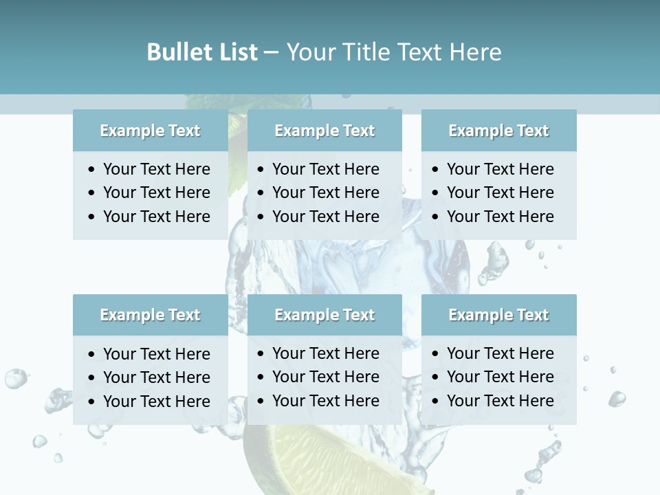 White Herb Cocktail PowerPoint Template