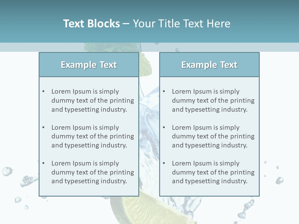 White Herb Cocktail PowerPoint Template