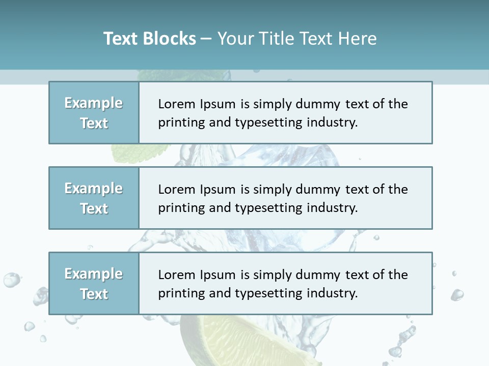 White Herb Cocktail PowerPoint Template