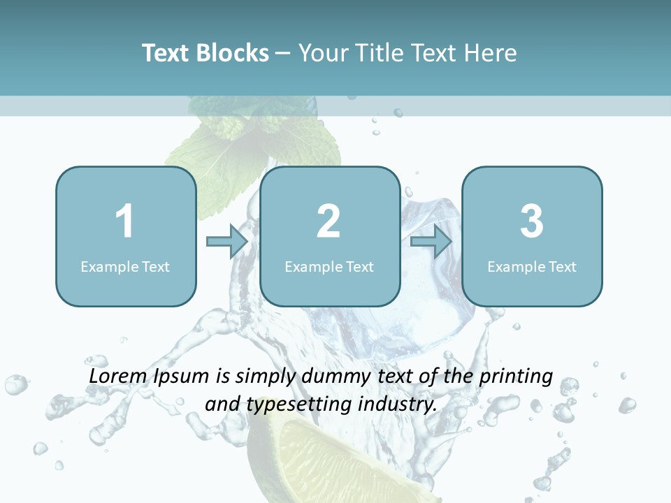 White Herb Cocktail PowerPoint Template