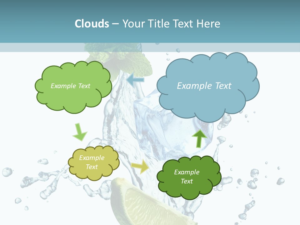 White Herb Cocktail PowerPoint Template