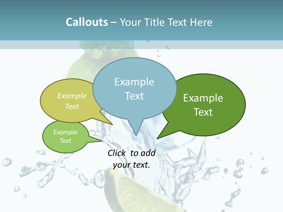 White Herb Cocktail PowerPoint Template