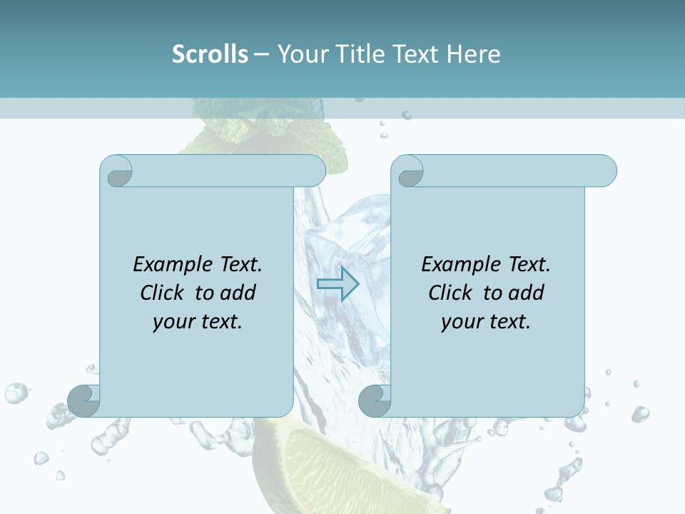 White Herb Cocktail PowerPoint Template
