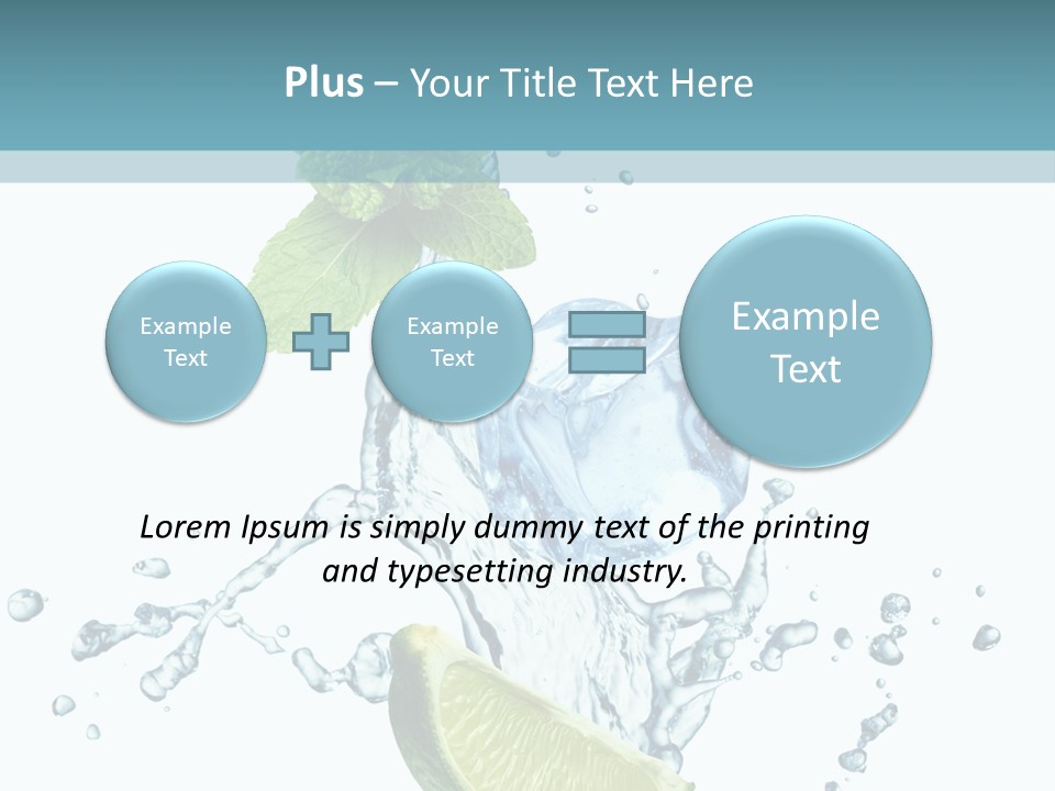 White Herb Cocktail PowerPoint Template