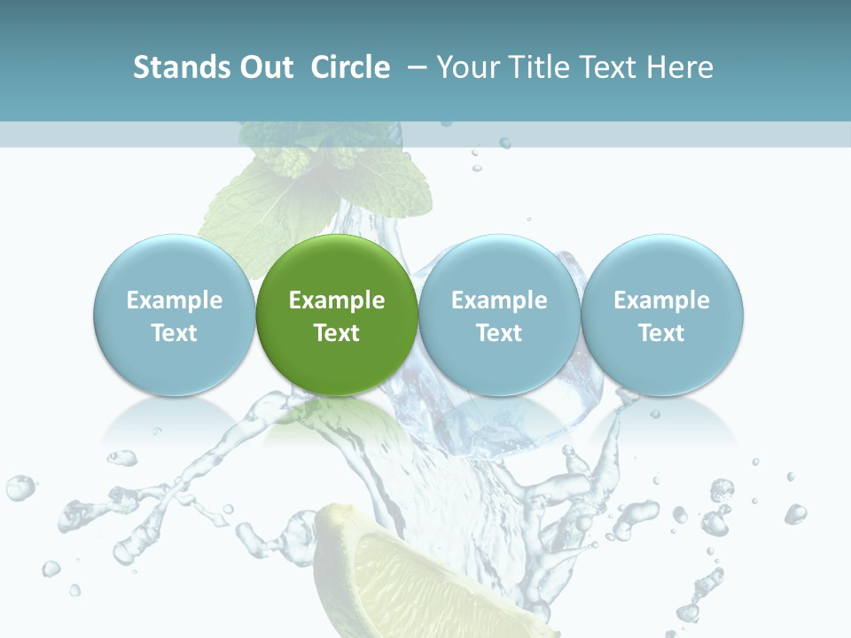 White Herb Cocktail PowerPoint Template